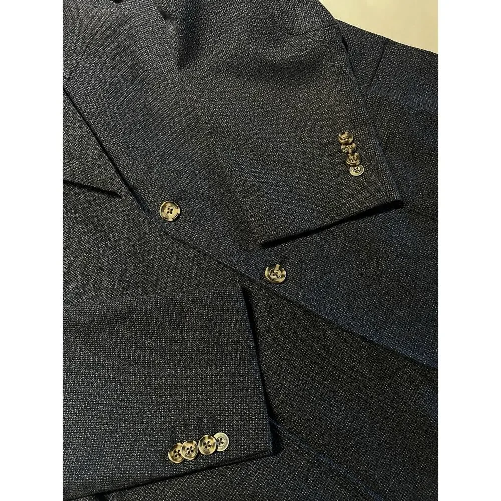 Joseph Abboud 44R XXL Blue Cotton Casual Blazer Sport Jacket Unlined Weekender